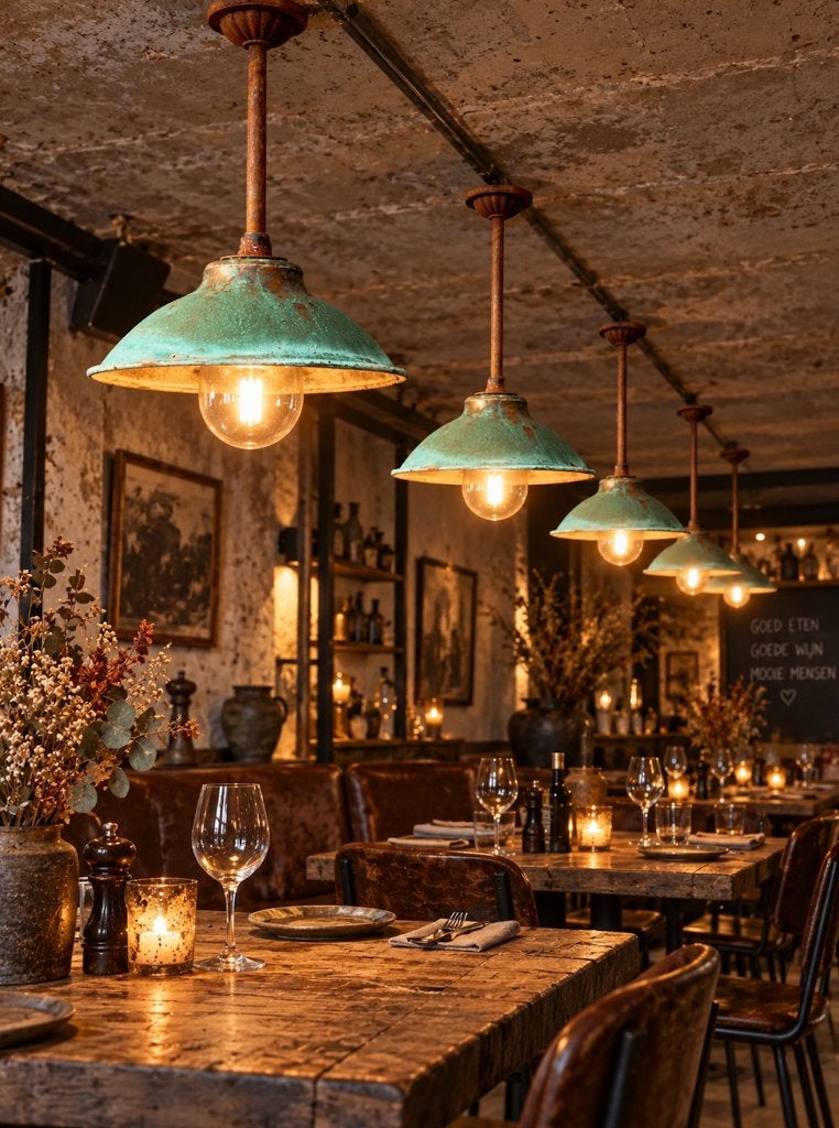 stoere hanglamp lamp verlichting sfeervolle verlichting, Ophalen of Verzenden