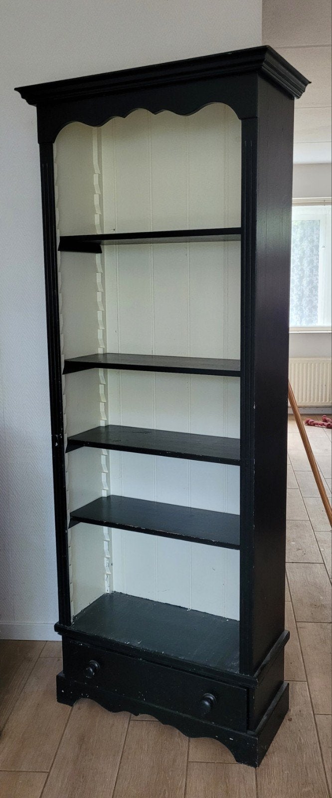 Massief grenen keeplatten kast met lade, 200 cm hoog, Ophalen