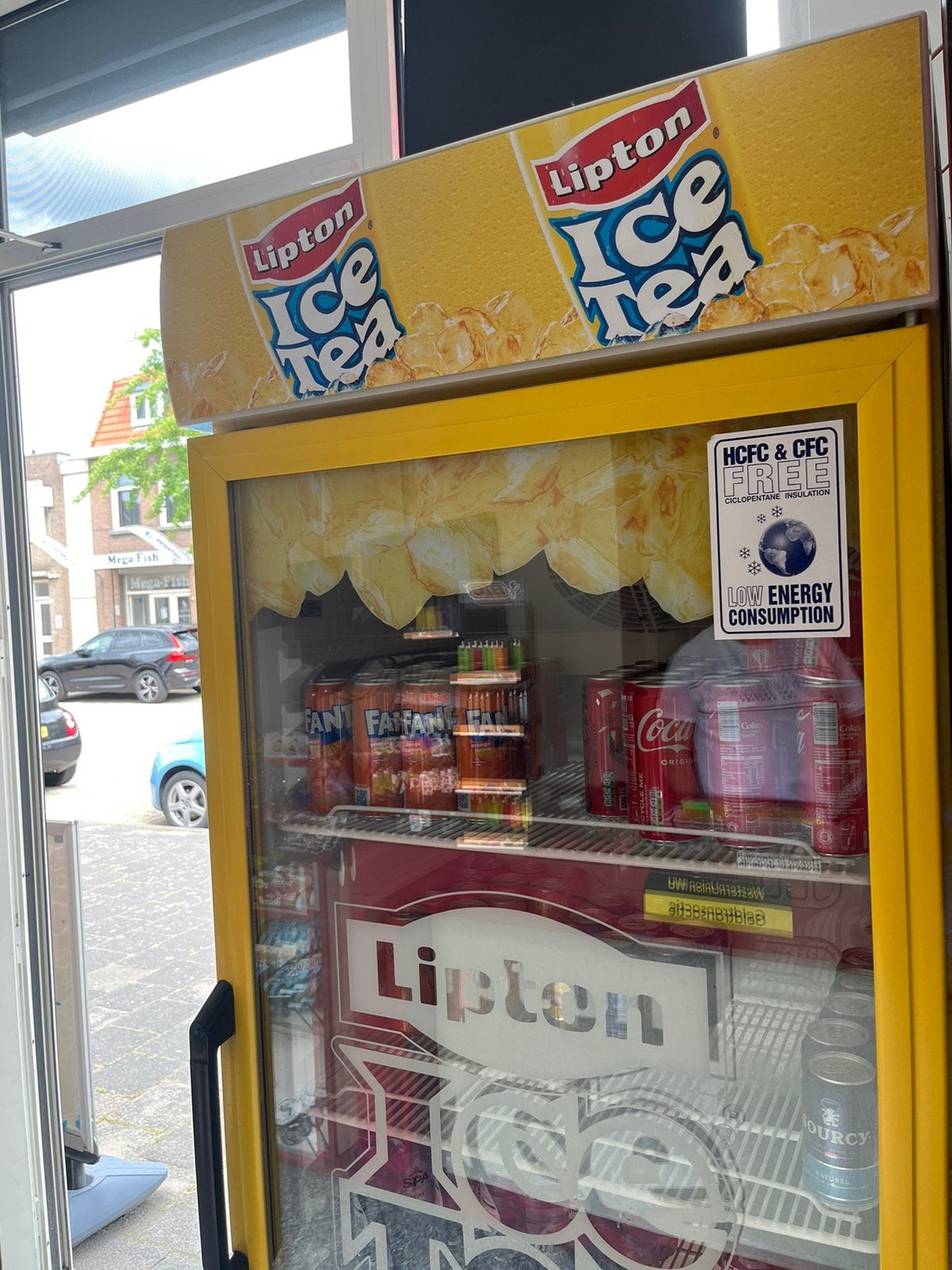 Lipton Ice Tea horeca displaykoelkast 350L glazen deur, Ophalen, 200 liter of meer, 60 cm of meer, 160 cm of meer