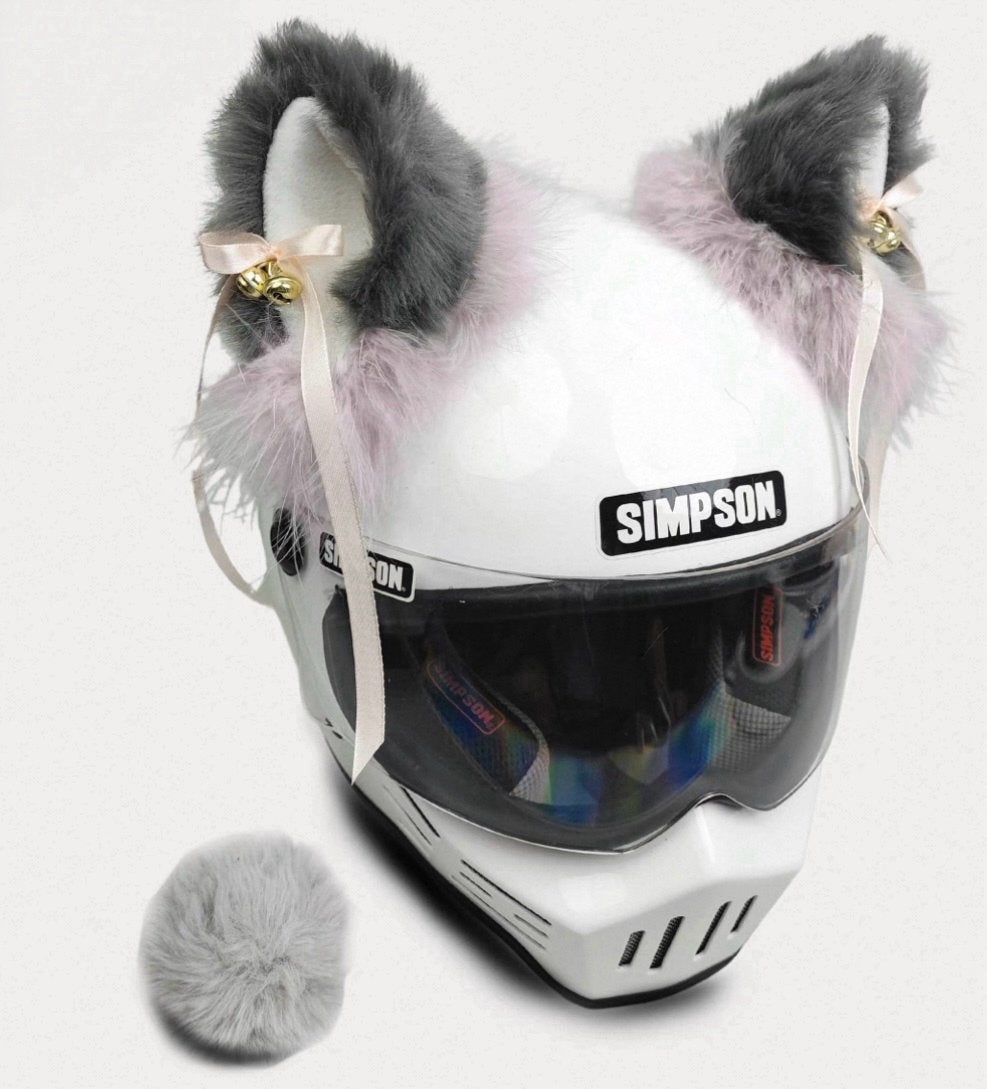 High Quality Bunny Ears Helmet Decoration with Tail, Verzenden, Tweedehands, Integraalhelm, Overige merken