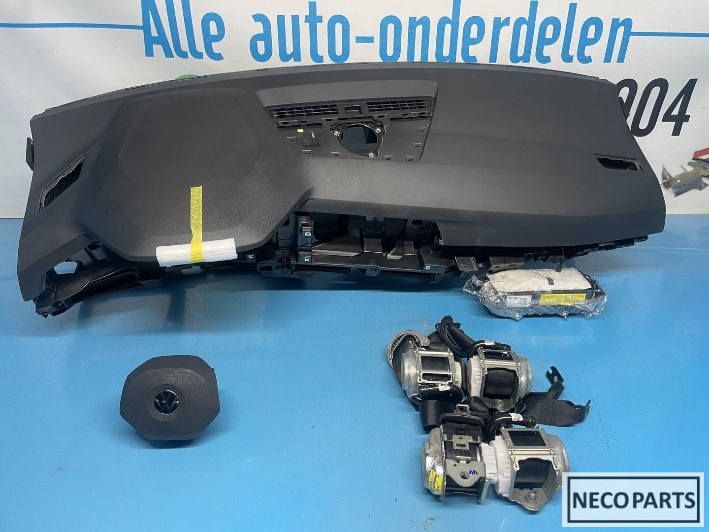 VW GOLF 8 AIRBAG AIRBAGSET DASHBOARD AIRBAGS ALLES LEVERBAAR, Gebruikt, -, Volkswagen, -