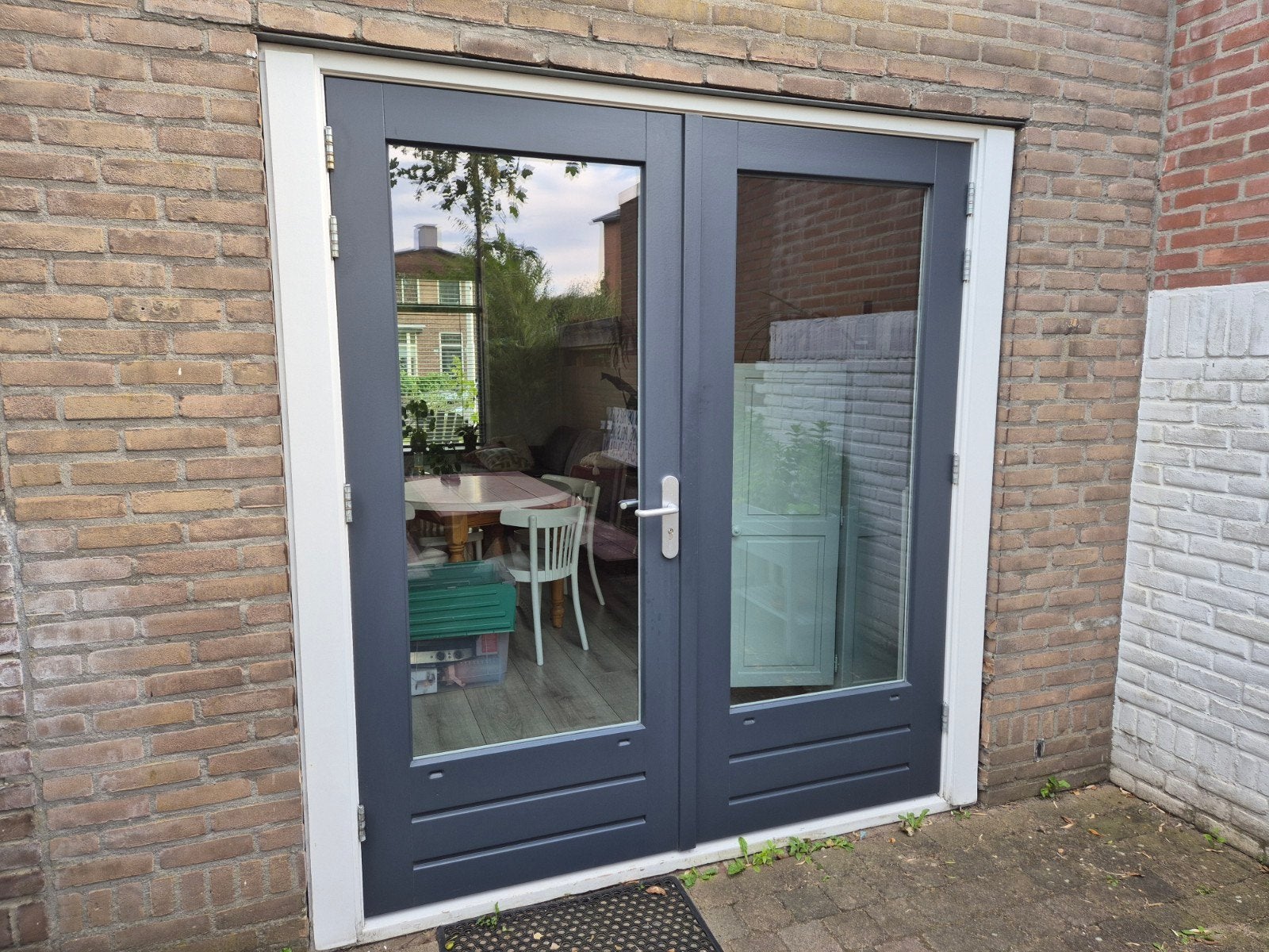 Openslaande deuren met HR++glas, Gebruikt, Buitendeur, 200 tot 215 cm, Glas