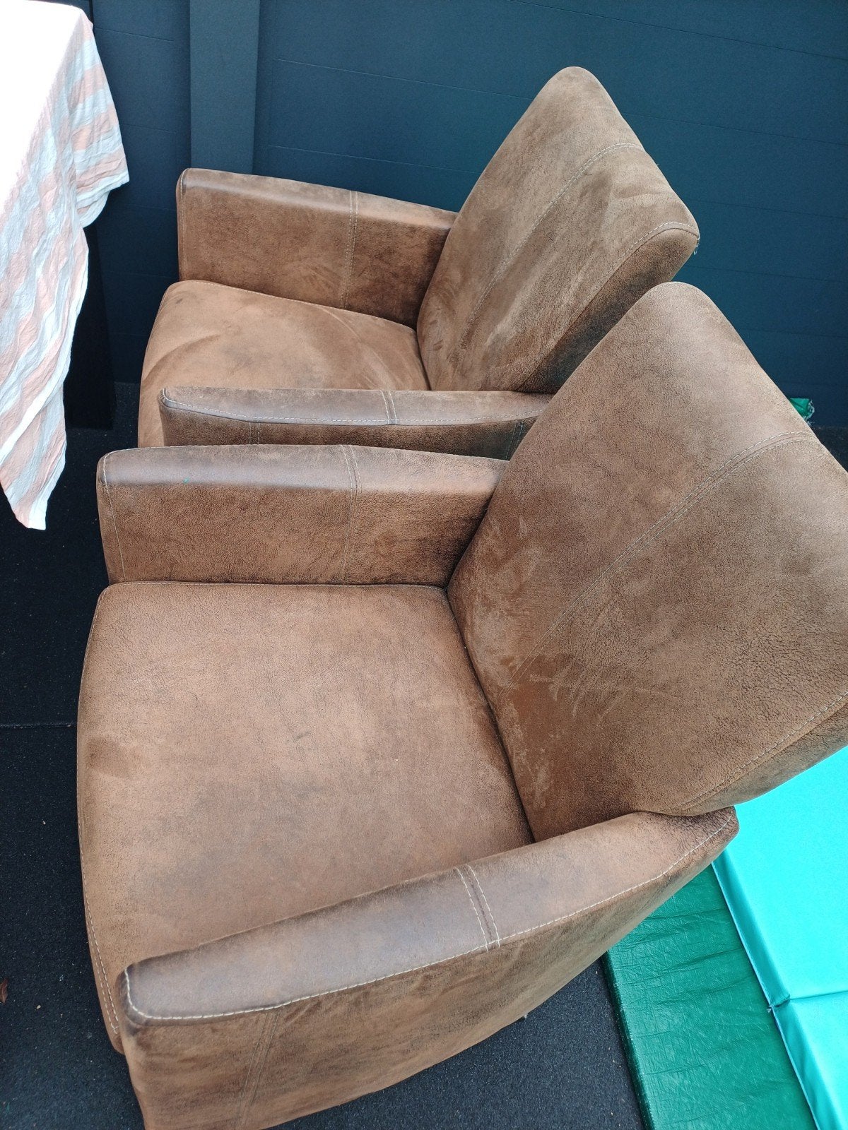 4 bruine fauteuils / eetkamerstoelen, Huis en Inrichting, Stoelen, Ophalen, Modern, Comfortabel, Gebruikt, Bruin