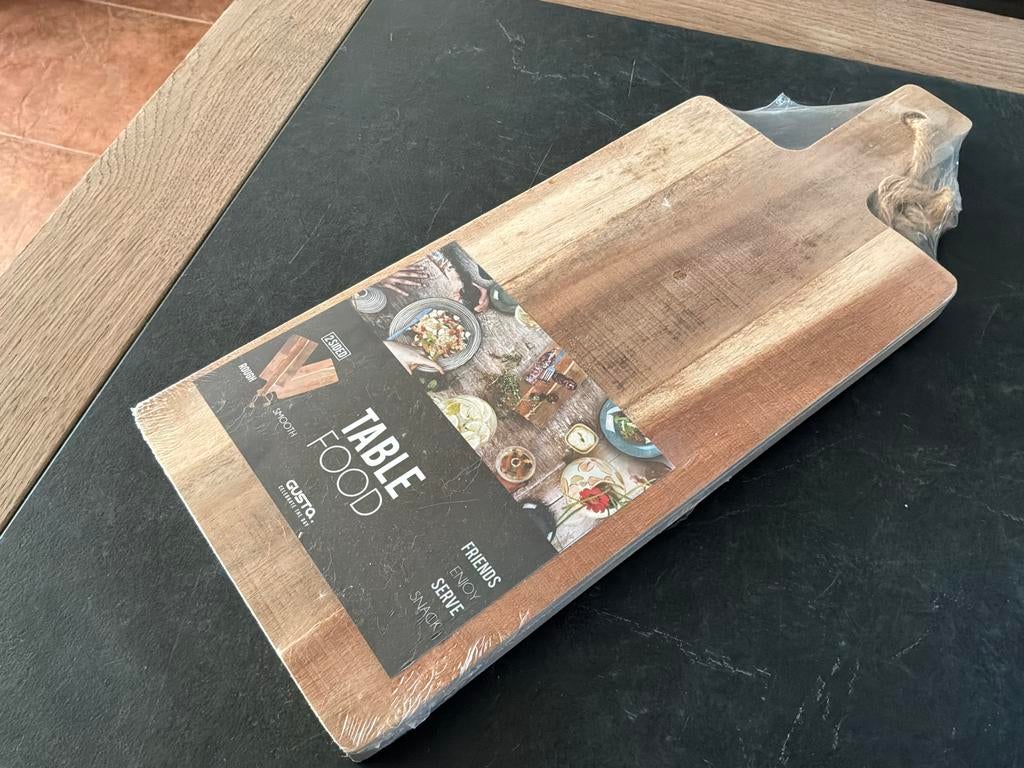 Nieuwe Gusta Houten Snij-/Serveerplank Groot Formaat, Hout, Snij-/serveerplank, Nieuw, Gusta