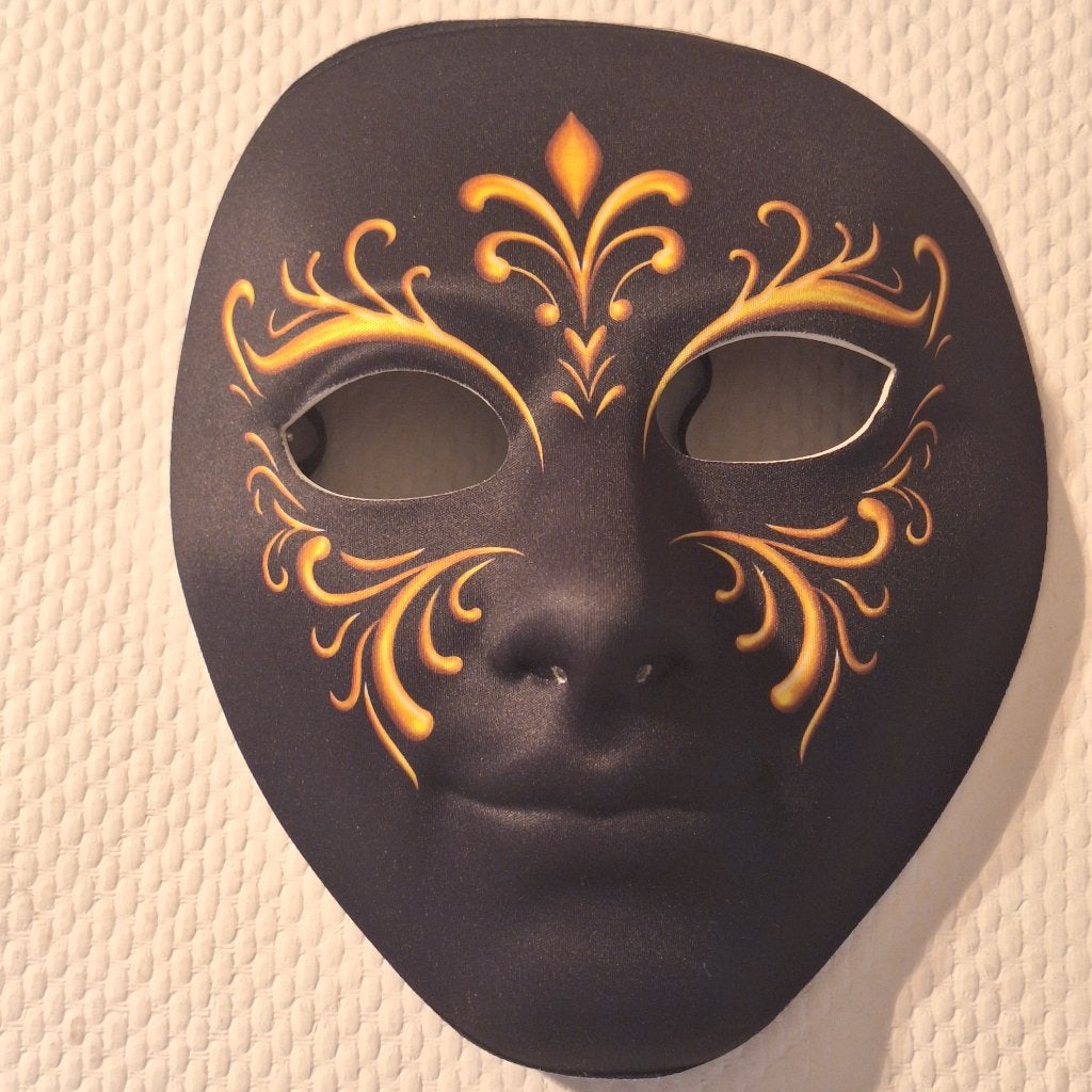 Goud-Zwarte Venetiaans Masker - Nieuw, Ophalen of Verzenden, Nieuw, Feestartikel, Halloween of Griezel