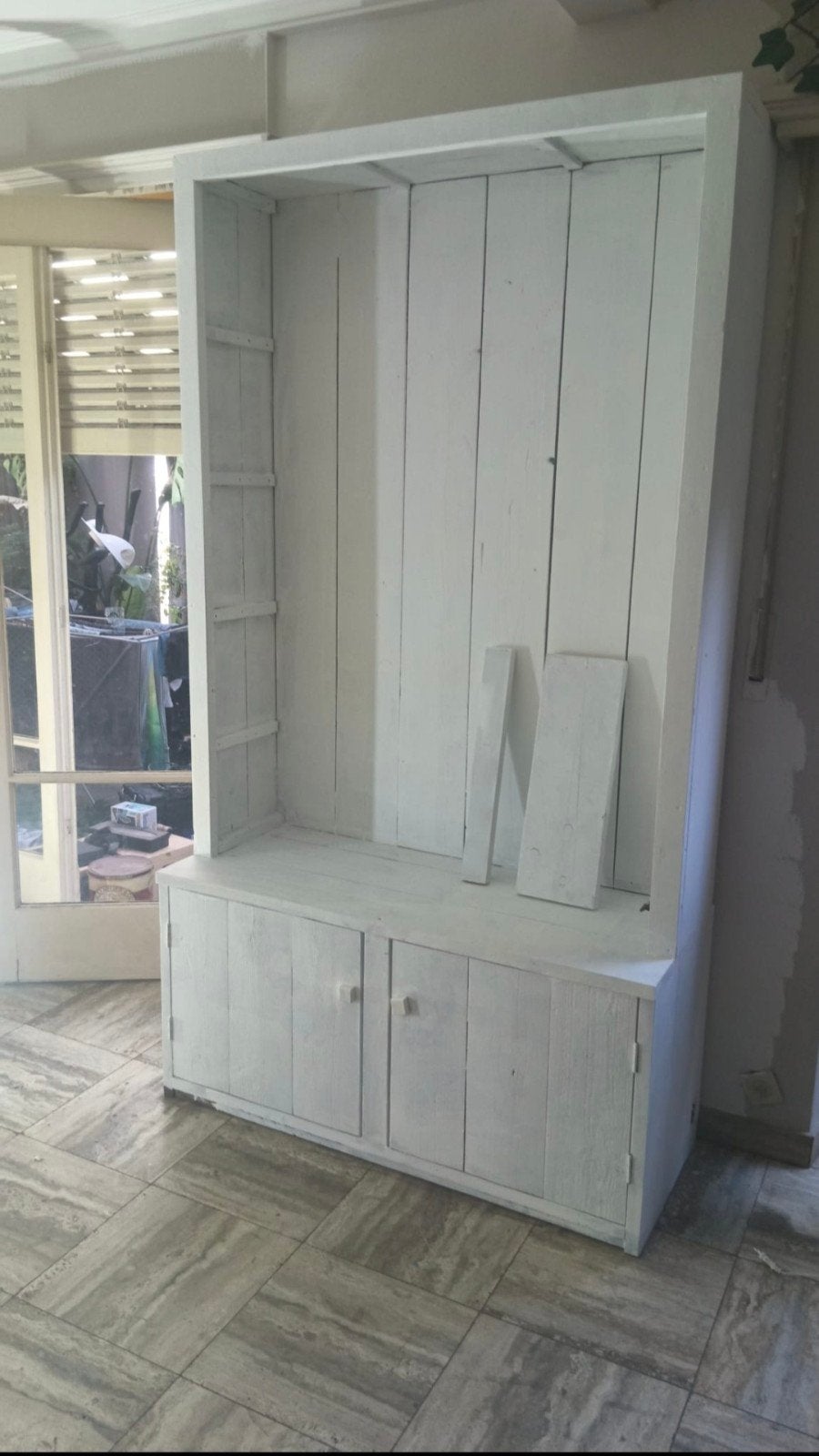 Steigerhouten kast incl lichtbalk, Ophalen, 25 tot 50 cm, 200 cm of meer