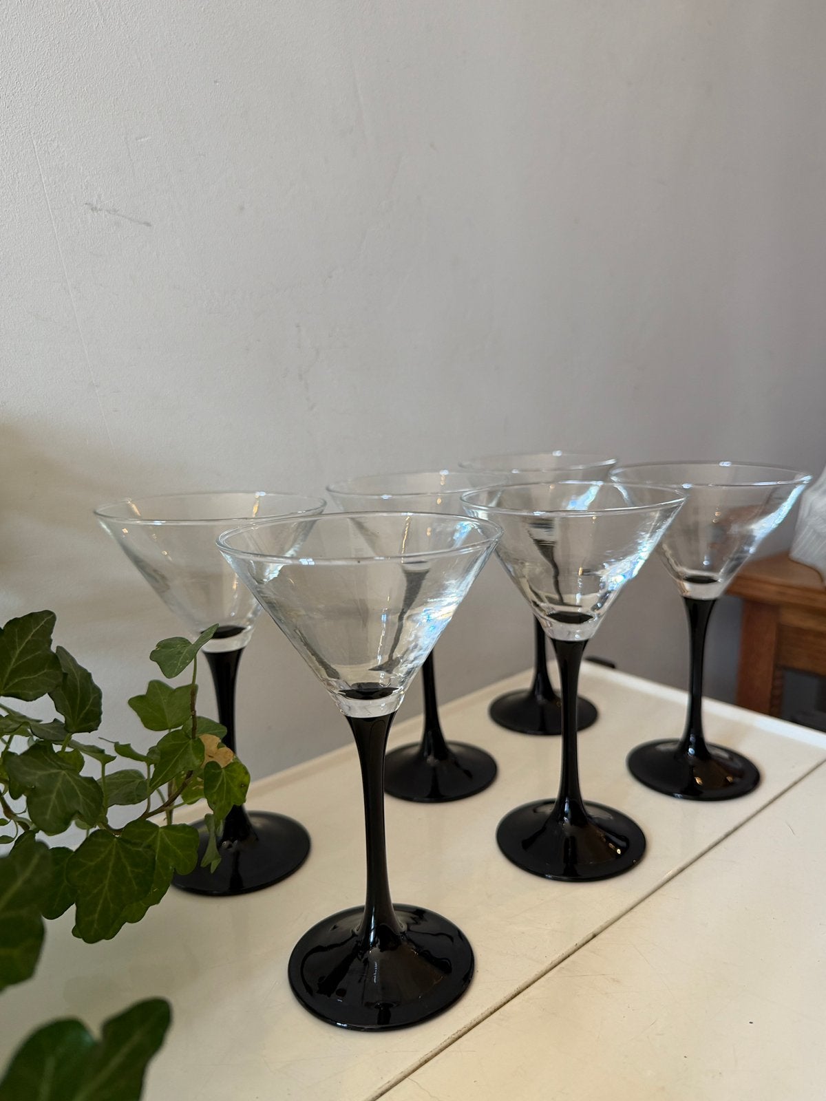 Set van 6 Luminarc Domino martini glazen, Ophalen of Verzenden