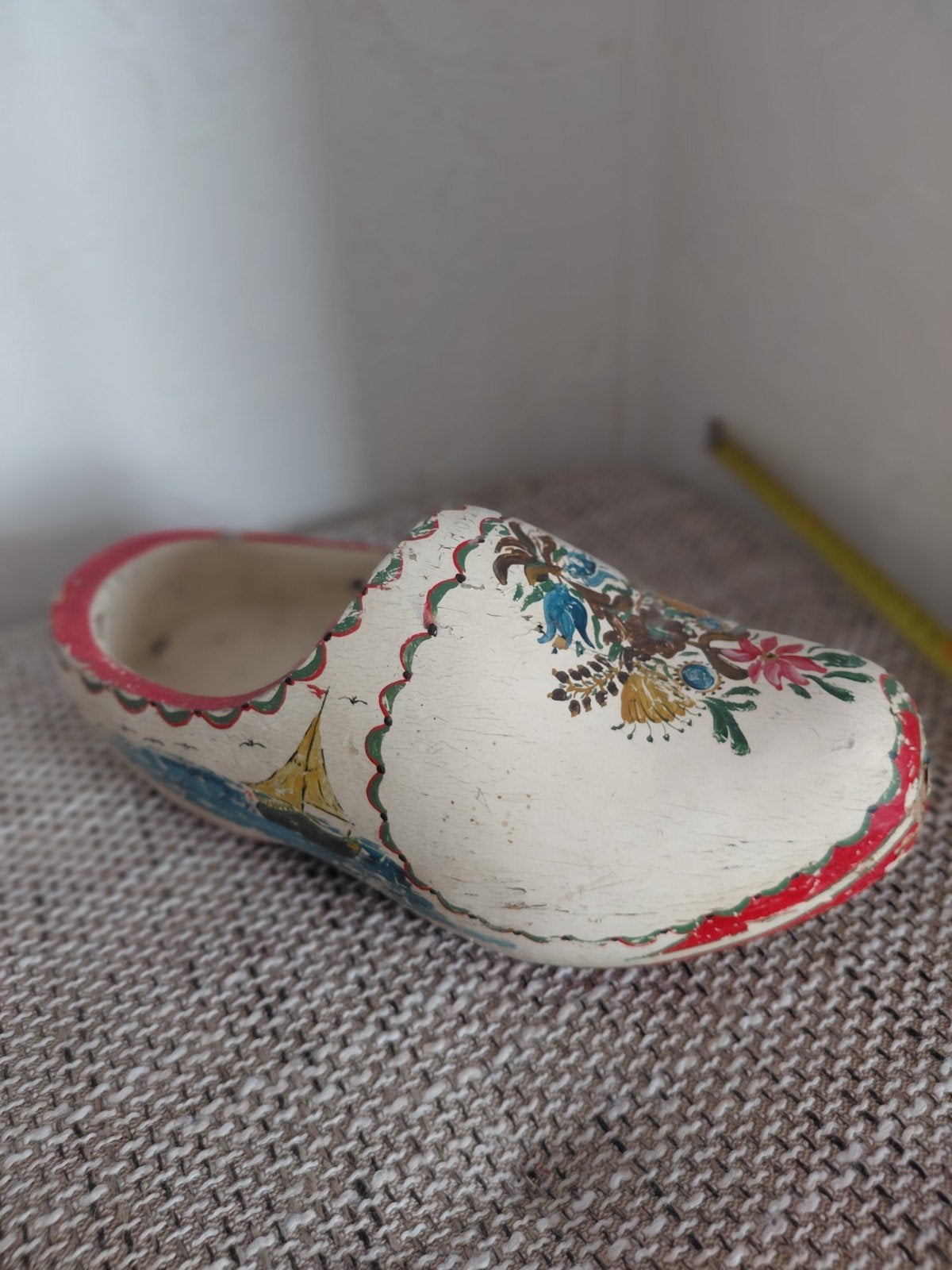 Decoratieve houten klomp - handgeschilderd, Ophalen of Verzenden