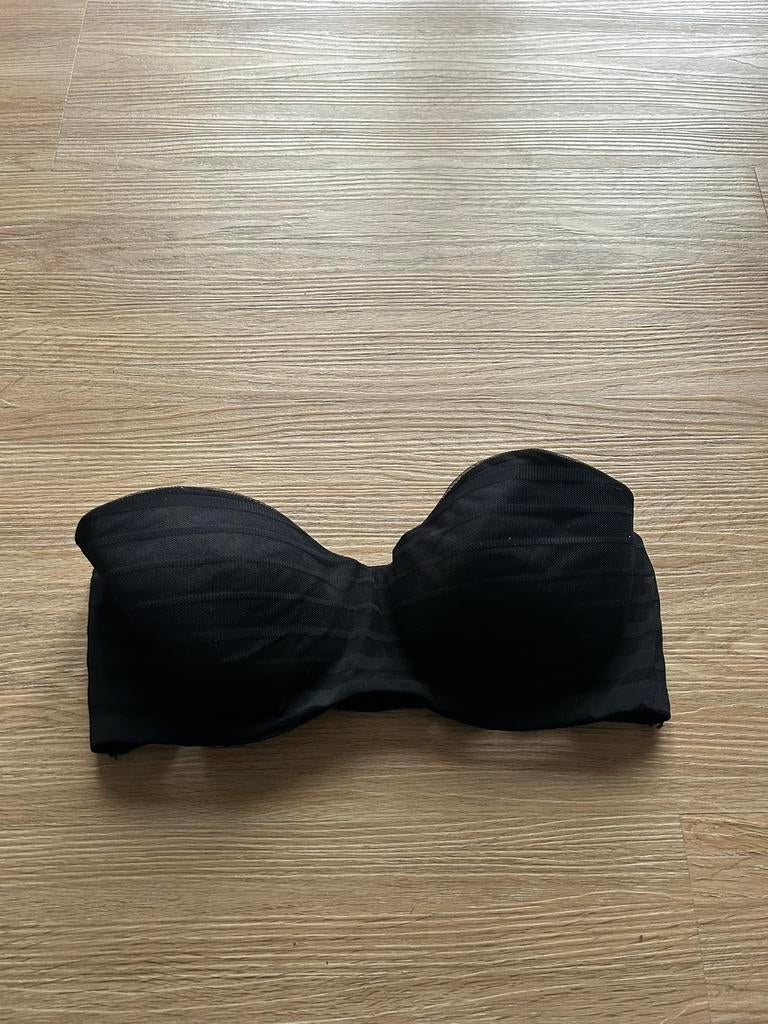 Zwarte strapless bh maat 80D H&M, Ophalen of Verzenden, Zwart, BH