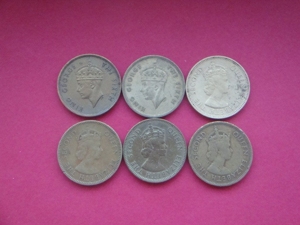 Hongkong setje munten 10 Cent 1949 / 1960., Verzenden, Zuid-Azië, Setje