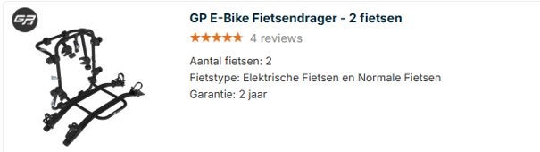 fietsendrager achterklep, Nieuw, 2 fietsen, Elektrische fiets, Achterklepdrager