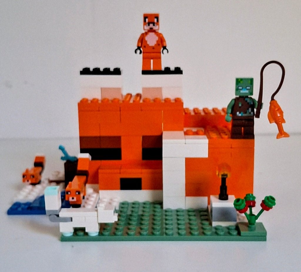 LEGO complete set Lego Minecraft, Nr. 21178, “De vossen hut”, Minecraft, Lego, Ophalen of Verzenden, Zo goed als nieuw