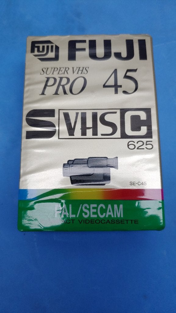Fuji super vhs pro 45 s vhs-c tape nieuw in verpakking, Alle leeftijden, Verzenden, Nieuw in verpakking, Overige formaten
