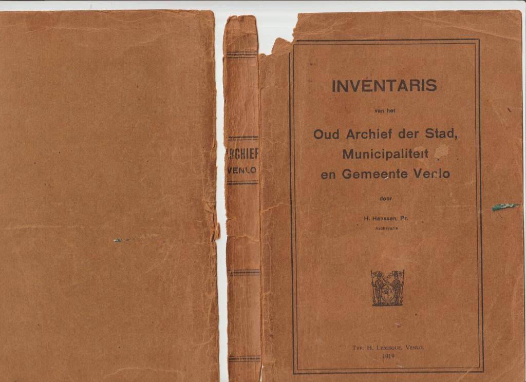 Inventaris Oud archief Stad Municipaliteit Gemeente Venlo , Verzenden, Gelezen