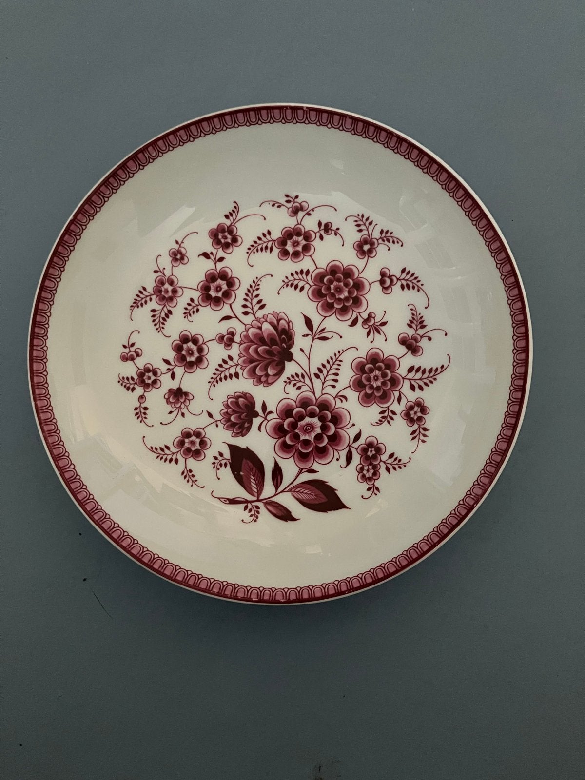 Antiek Meissen porseleinen bord met bloemmotief, Ophalen of Verzenden
