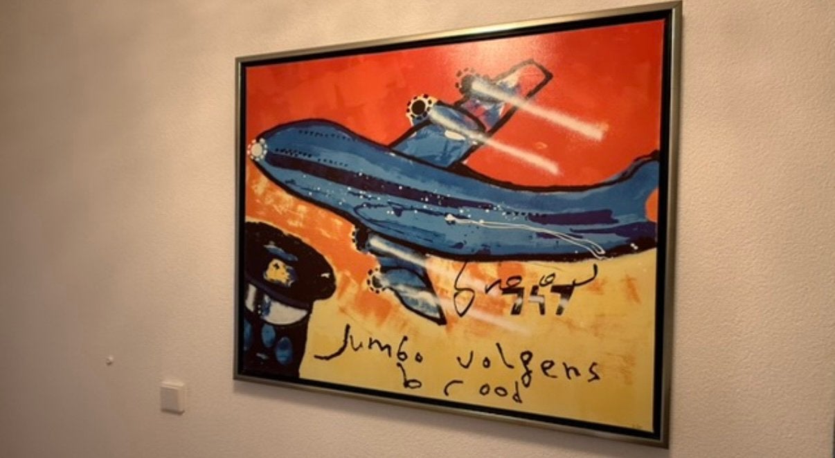 Herman Brood Art Print op linnen ‘Jumbo volgens Brood’ i, Antiek en Kunst, Ophalen