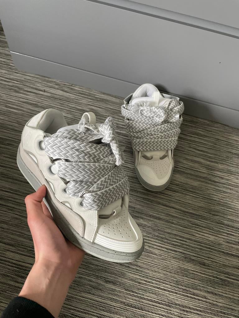 Grijze Lanvin Curbs Sneakers - Maat 45 (valt als 44), Ophalen of Verzenden, Zo goed als nieuw