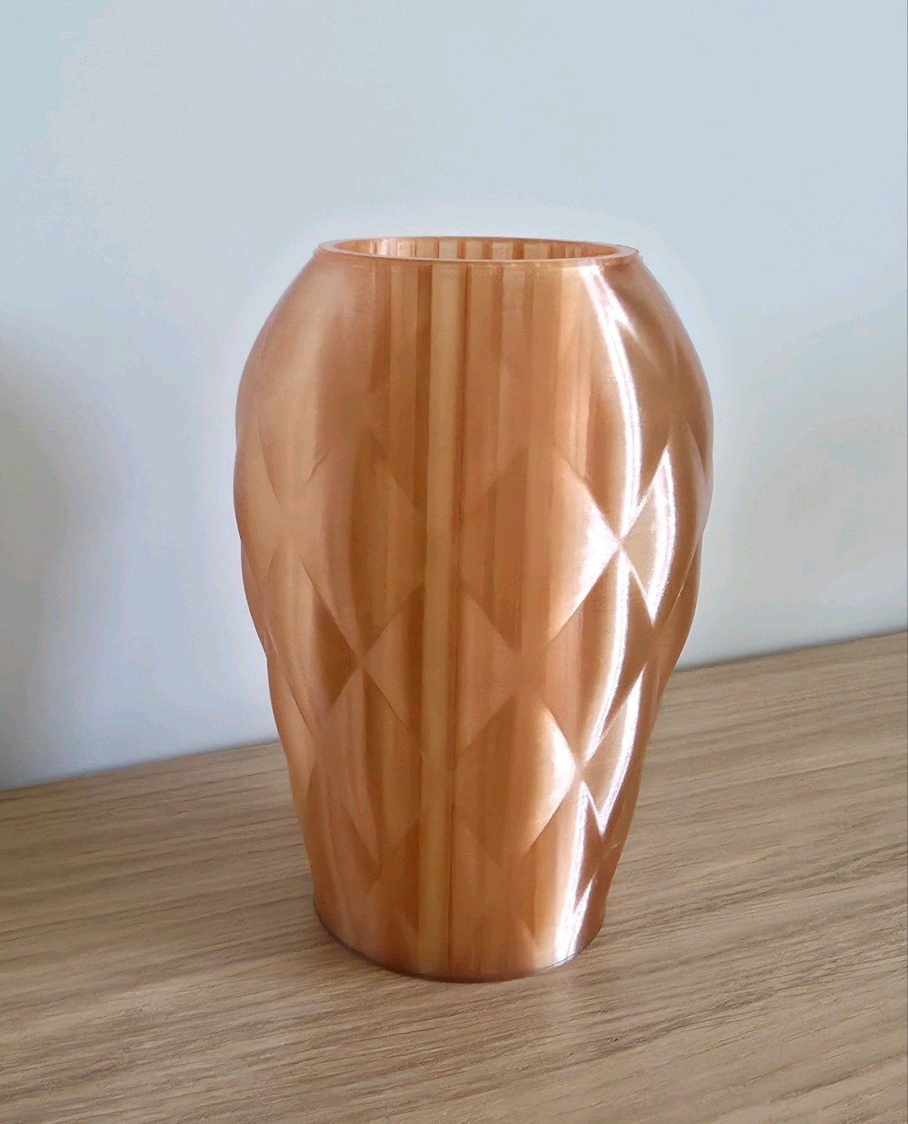 Luxe koperen vaas Waterdicht Moderne design vaas 3D geprint, Ophalen of Verzenden, Kunststof