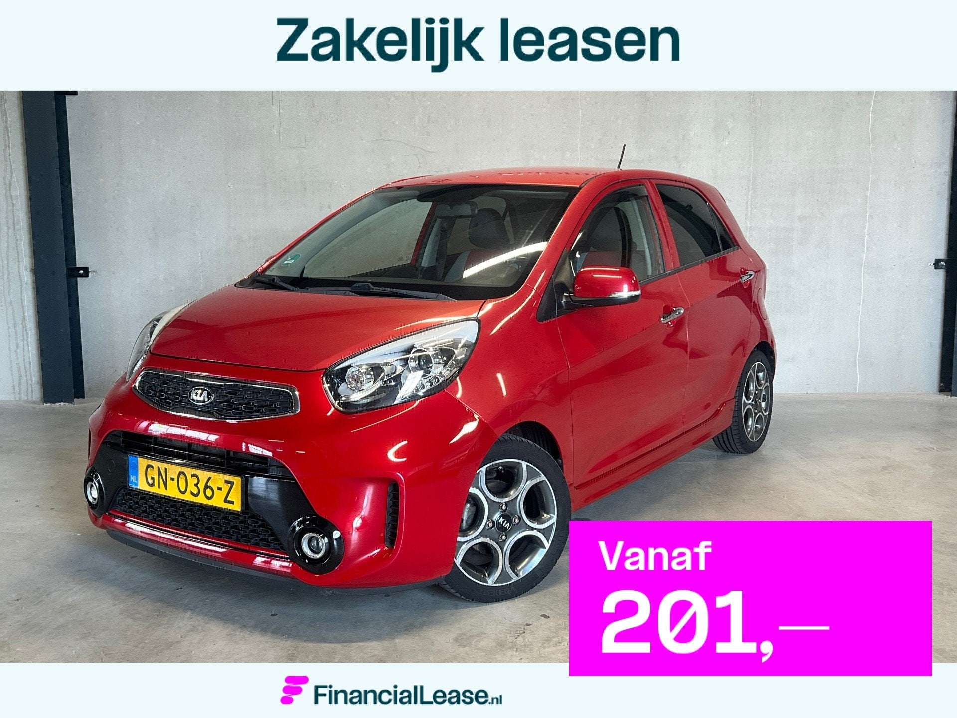 Kia Picanto 1.2 CVVT SportsLine - Cruise C - PDC - Stoelverw, Voorwielaandrijving, Stof, Gebruikt, Zwart