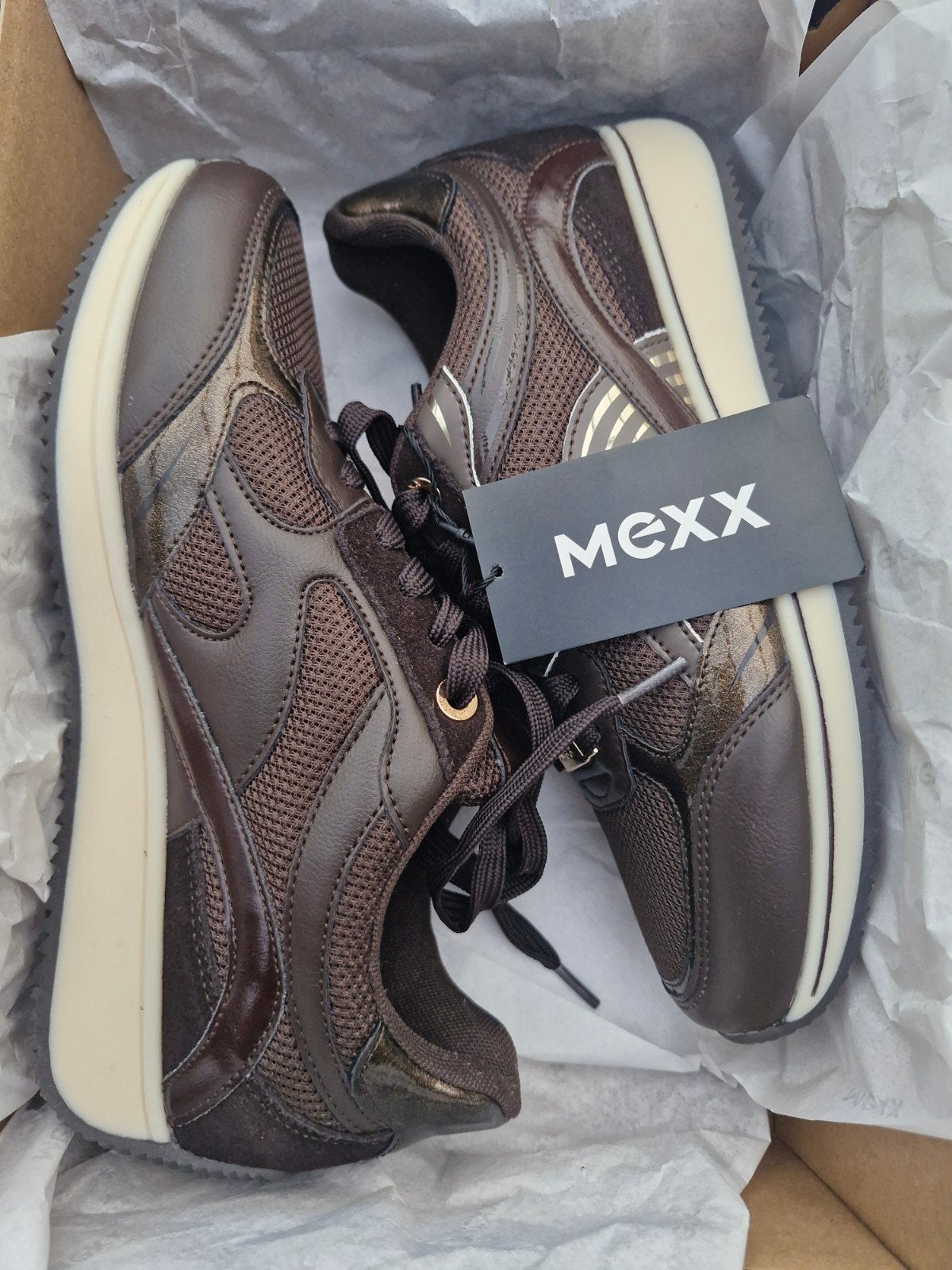 Nieuwe bruine sneakers van Mexx, maat 38, Mexx, Bruin, Nieuw, Ophalen of Verzenden