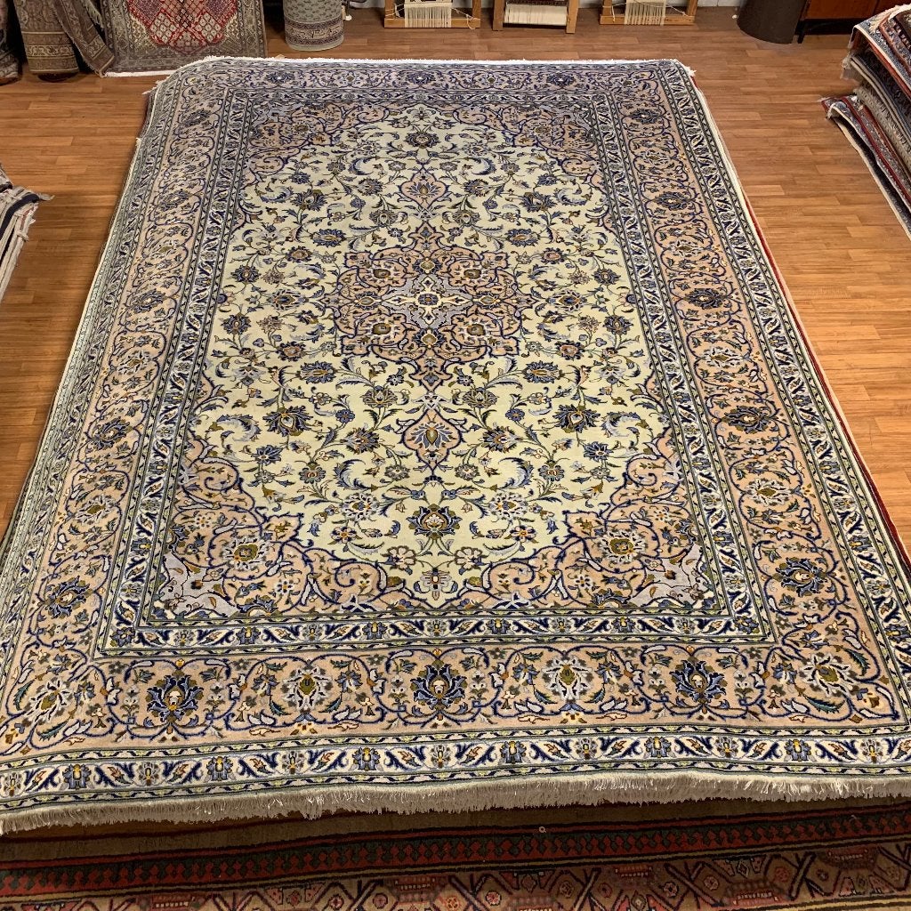 perzisch tapijt kashan 350 x 248 cm - Gratis bezorgd, TTM Wonen, Meubels – (Perzische) Tapijten en Woonaccessoires, Ophalen of Verzenden