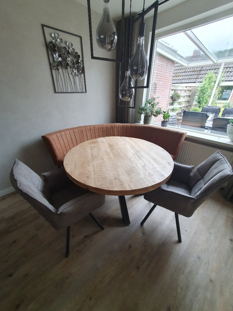 Eethoek (compleet), Huis en Inrichting, Complete eetkamers, Zo goed als nieuw, 4 tot 6 stoelen, Ophalen