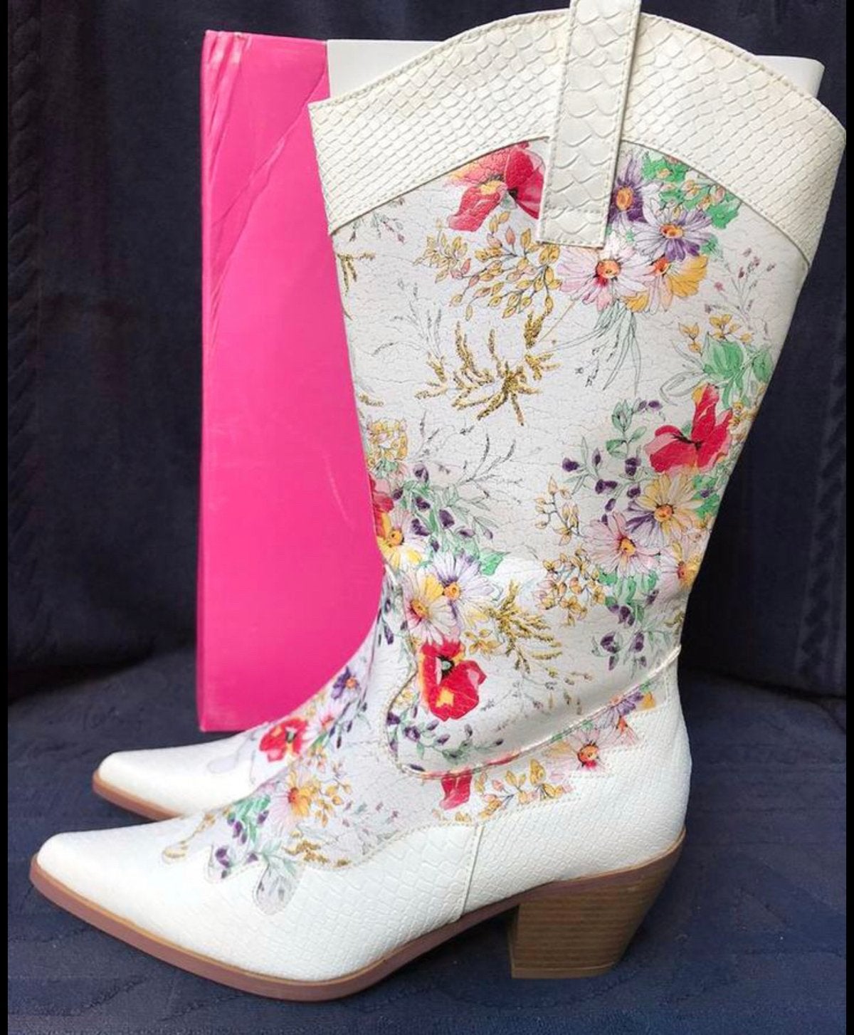 Fleurige cowboy laarzen maat 38, 39, 40 en 41., Ophalen of Verzenden, Nieuw, Bruin, Hoge laarzen