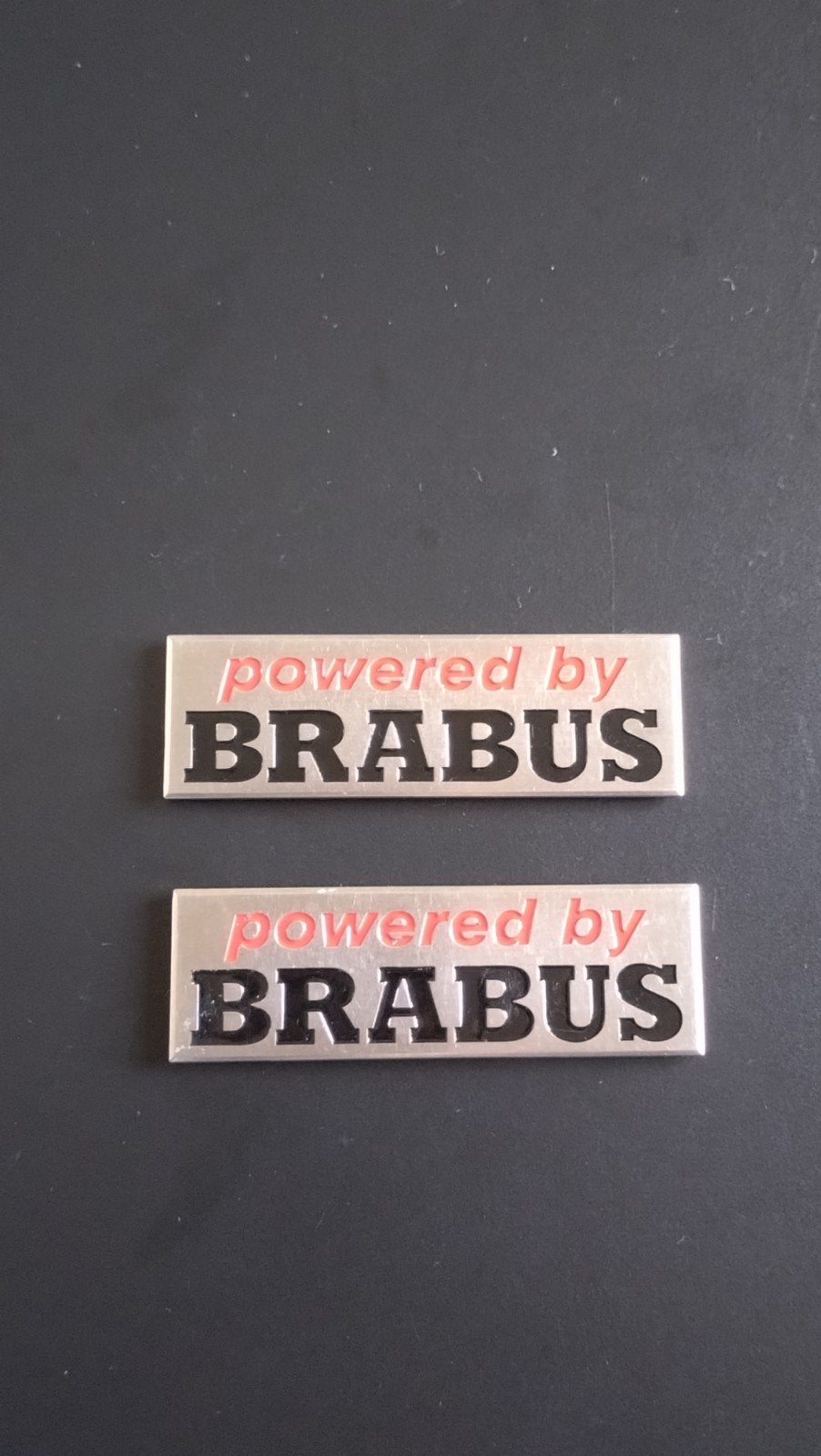 2x Originele Powered by Brabus Logos 77mm x 24mm, Ophalen of Verzenden, Nieuw