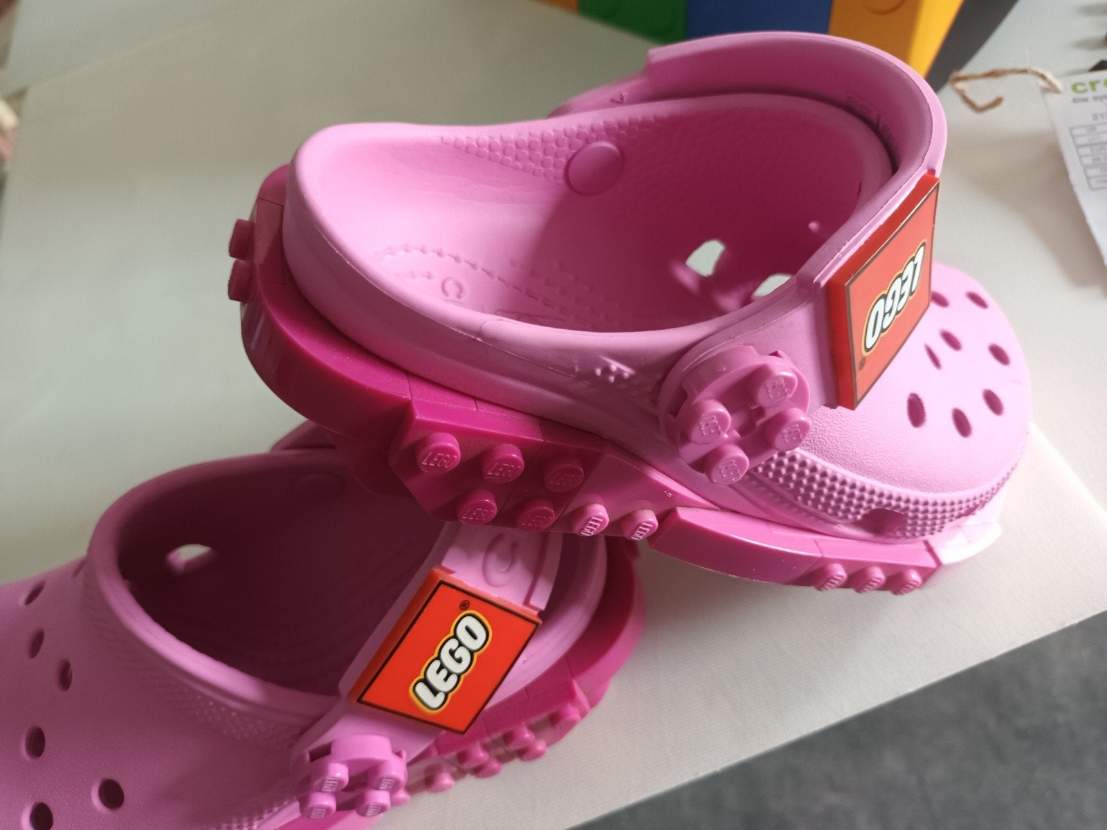 Roze Crocs Lego sandalen voor kinderen, Crocs, Meisje, Schoenen, Ophalen of Verzenden