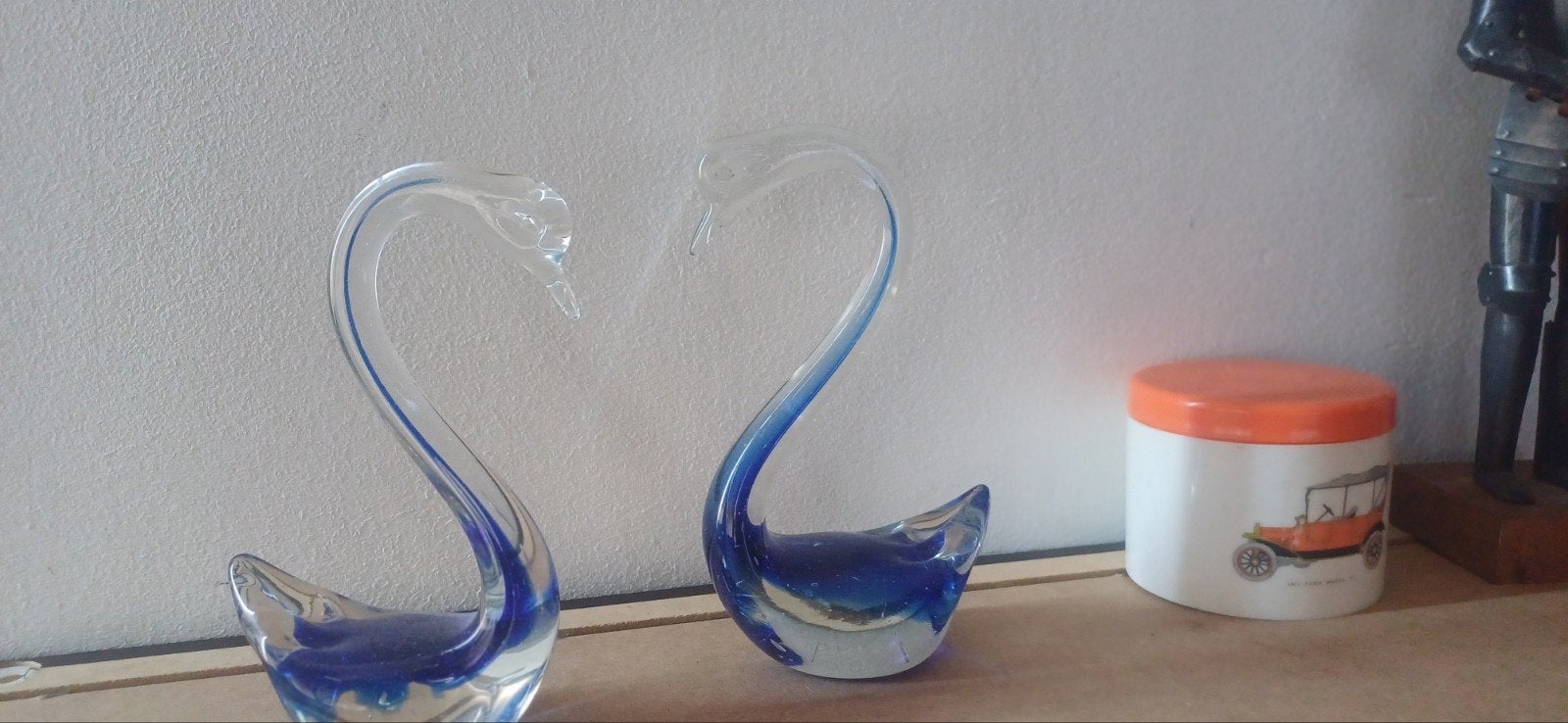 Prachtige vintage glazen zwanen, Antiek en Kunst, Antiek | Glas en Kristal, Ophalen of Verzenden