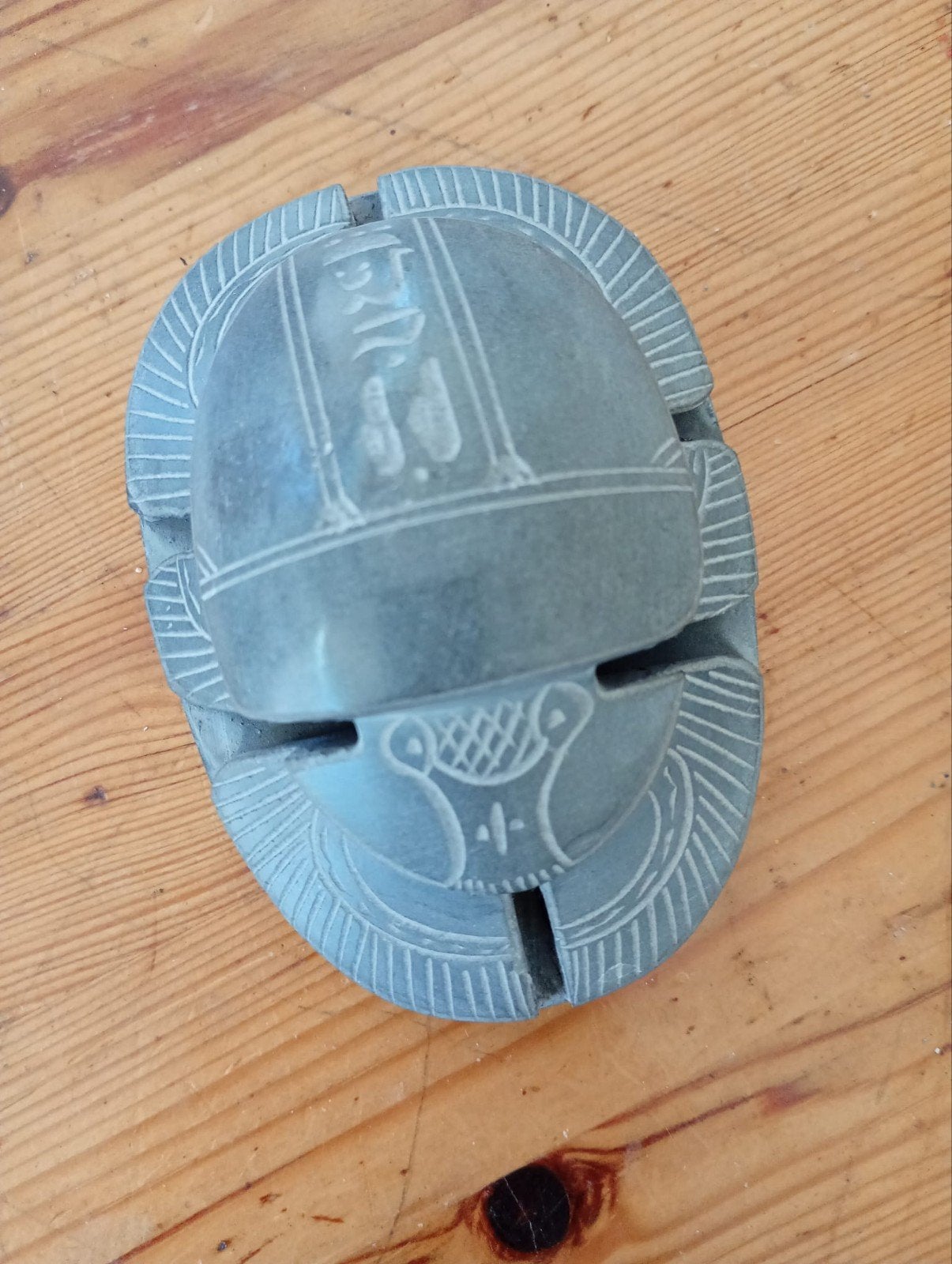 Grote stenen scarabee - Egyptische stijl decoratie, Ophalen of Verzenden