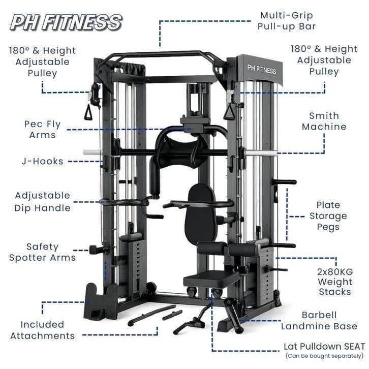 PH Fitness All-in-One Power Rack - Home Gym 160KG, Armen, Support@phfitness.nl, Nieuw, Ophalen of Verzenden