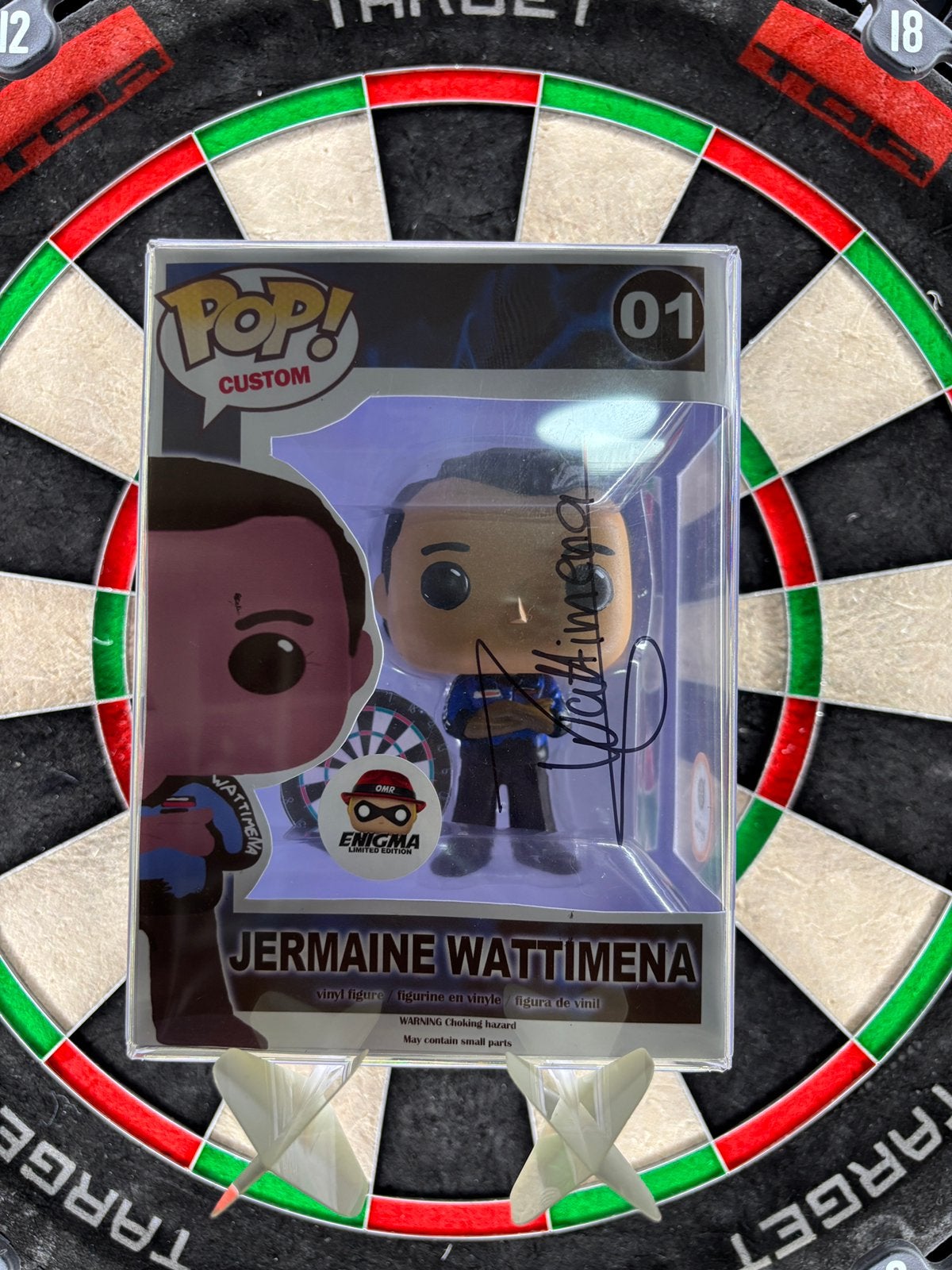 Gesigneerde Custom Funko Pop! Jermaine Wattimena, Ophalen of Verzenden, Zo goed als nieuw