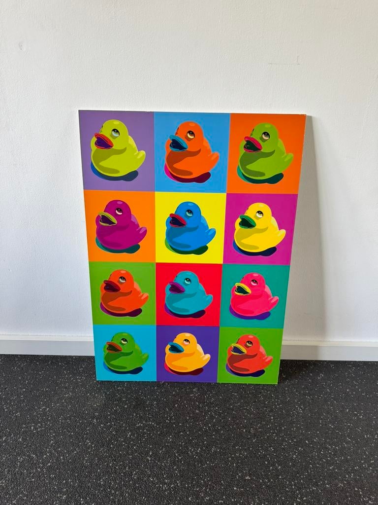 Vintage Ikea Knista pop art ducks andy warholl poster art, Ophalen, Zo goed als nieuw, Film en Tv