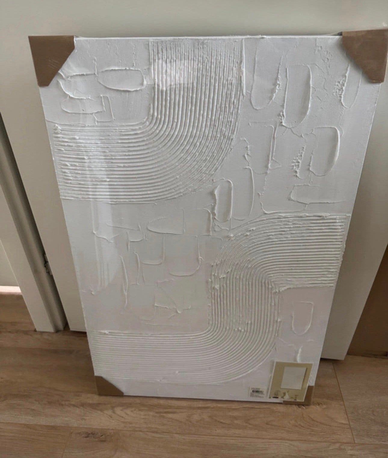 Kwantum Canvas Schilderij Structuur Wit | Nieuw, Ophalen of Verzenden