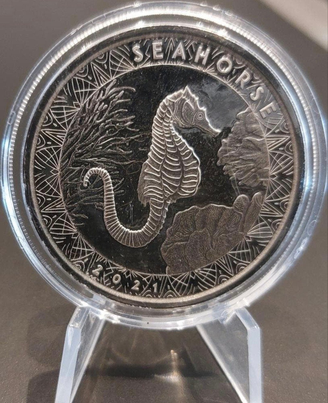 1 oz Zilveren Seahorse Munt Samoa 2021, Verzenden