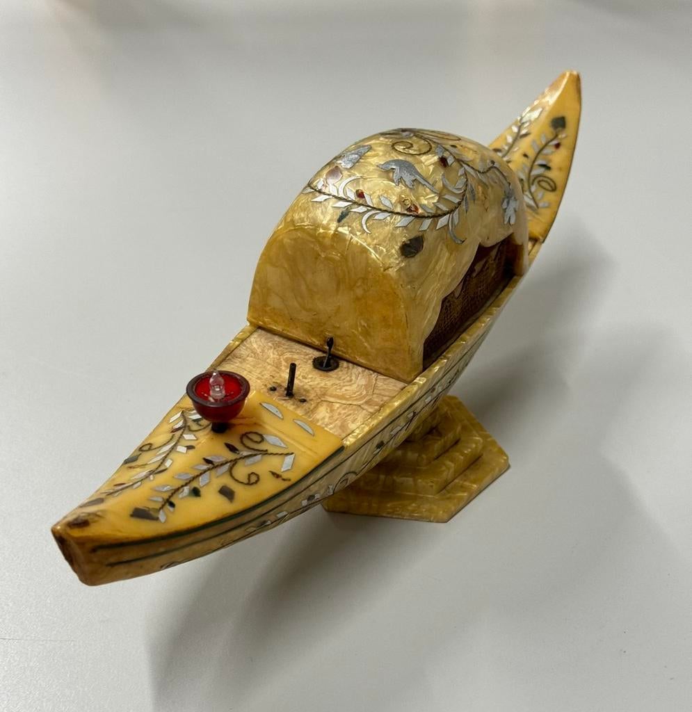 1930 Sieraden Doos Venetiaanse Italie Gondola Gondel antiek, Antiek en Kunst, Ophalen of Verzenden