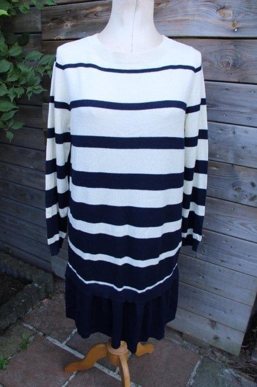 Jurk donkerblauw/ creme Le Coeur Twinset mt XL Vaste prijs, Kleding | Dames, Le Coeur Twinset, Blauw, Maat 46/48 (XL) of groter