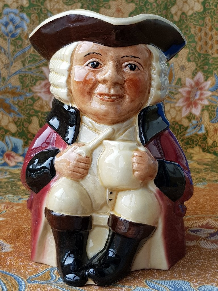 Mooie grote oude Staffordshire Toby jug uit Engeland 17,6 cm