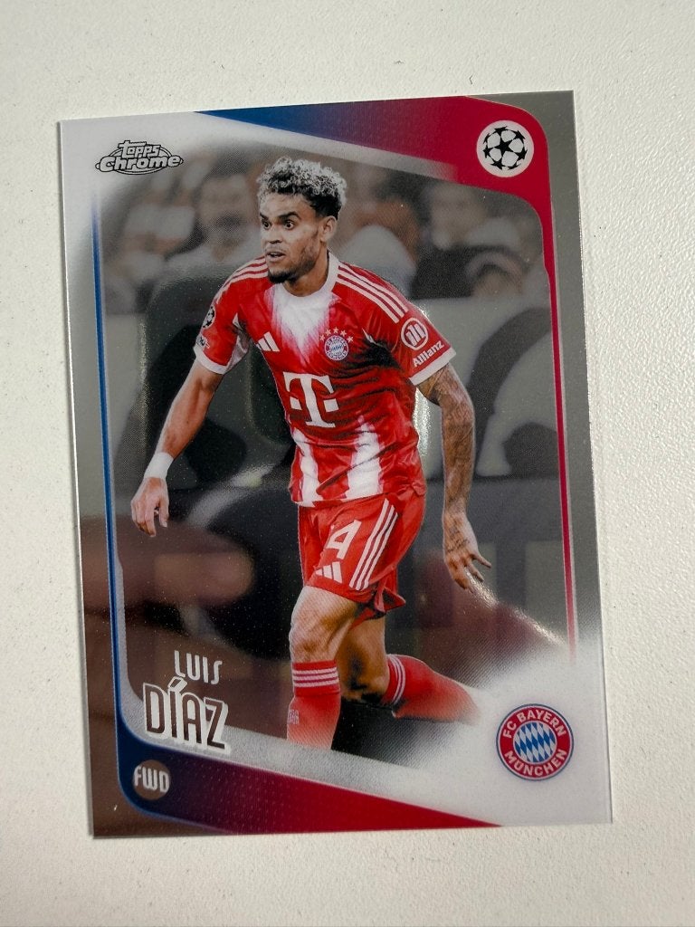 179 Luis Diaz Topps Chrome 2025-26, Ophalen of Verzenden, Nieuw, Buitenlandse clubs, Poster, Plaatje of Sticker