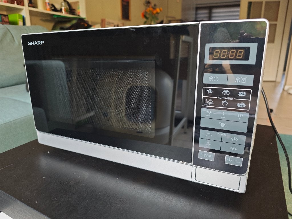 Sharp R242INW magnetron, Ophalen, Minder dan 45 cm, Draaiplateau, Vrijstaand
