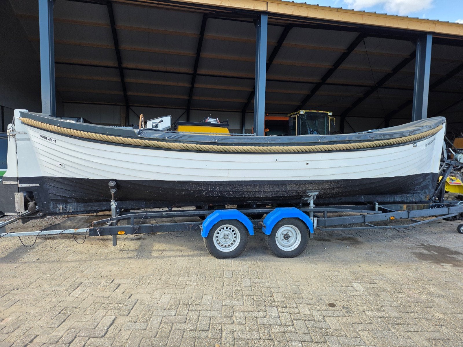 Mooie houten reddingssloep evt met trailer, Gebruikt, Diesel, 8 m, Reddingssloep