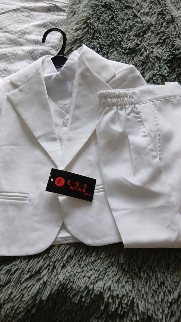 Nieuw Wit 4-delig Kostuum, Kinderen en Baby's, Kinderkleding | Maat 92, Ophalen of Verzenden, Nieuw, EST Esther, Jongen