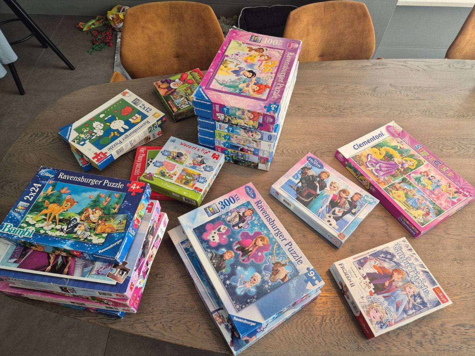 Grote collectie kinderpuzzels (Ravensburger, Disney, etc.), Ophalen, Meer dan 50 stukjes, 6 jaar of ouder