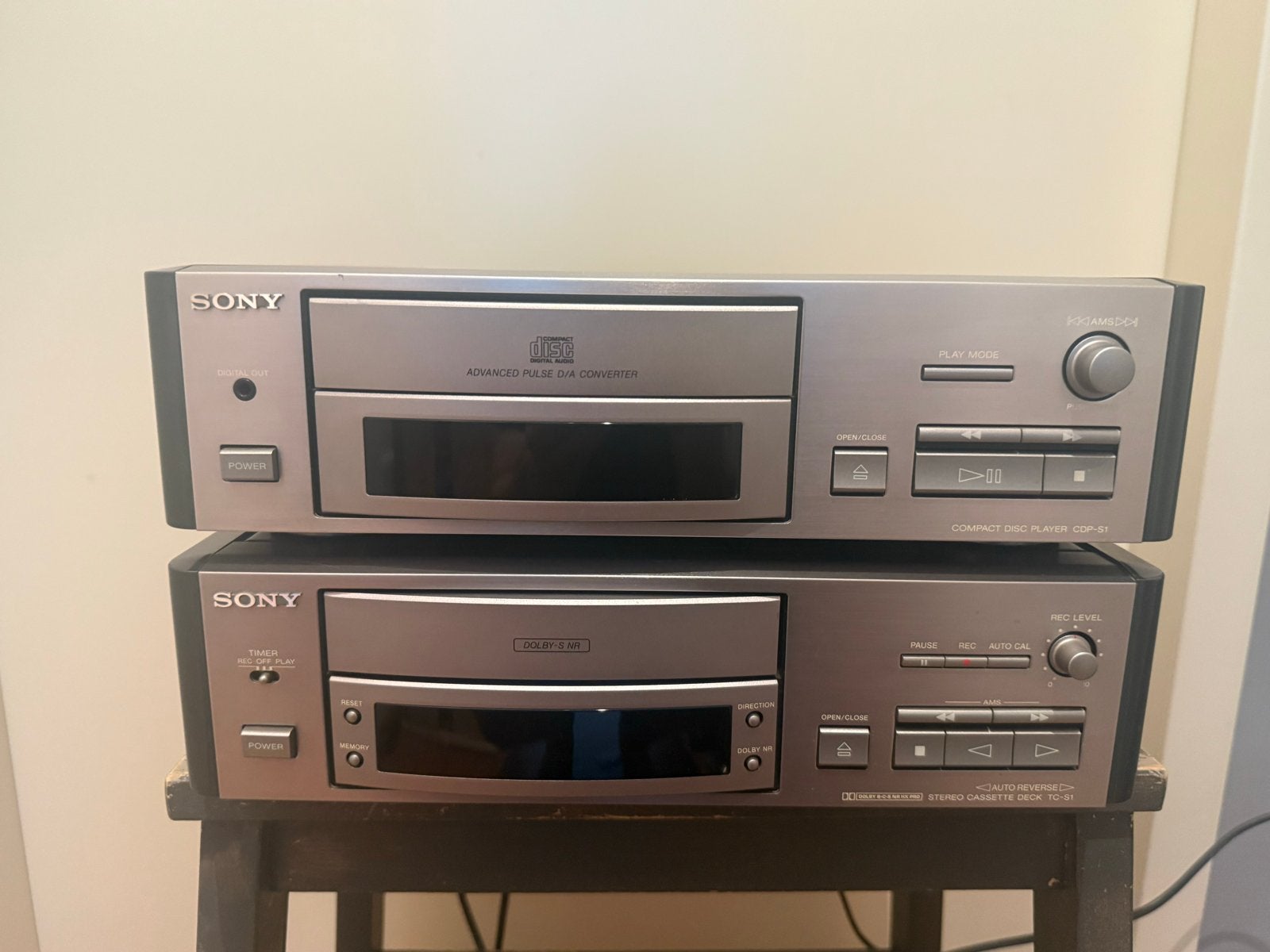 Sony Scala CD-speler CDP-S1 & Cassettedeck TC-S1 - Dolby S, Ophalen, Sony