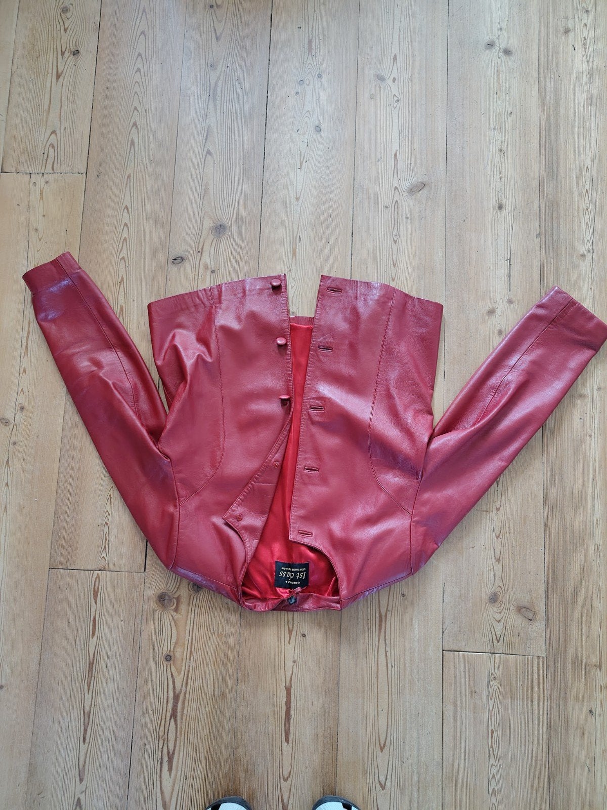 rood leren jasje dames, Ophalen of Verzenden, Rood