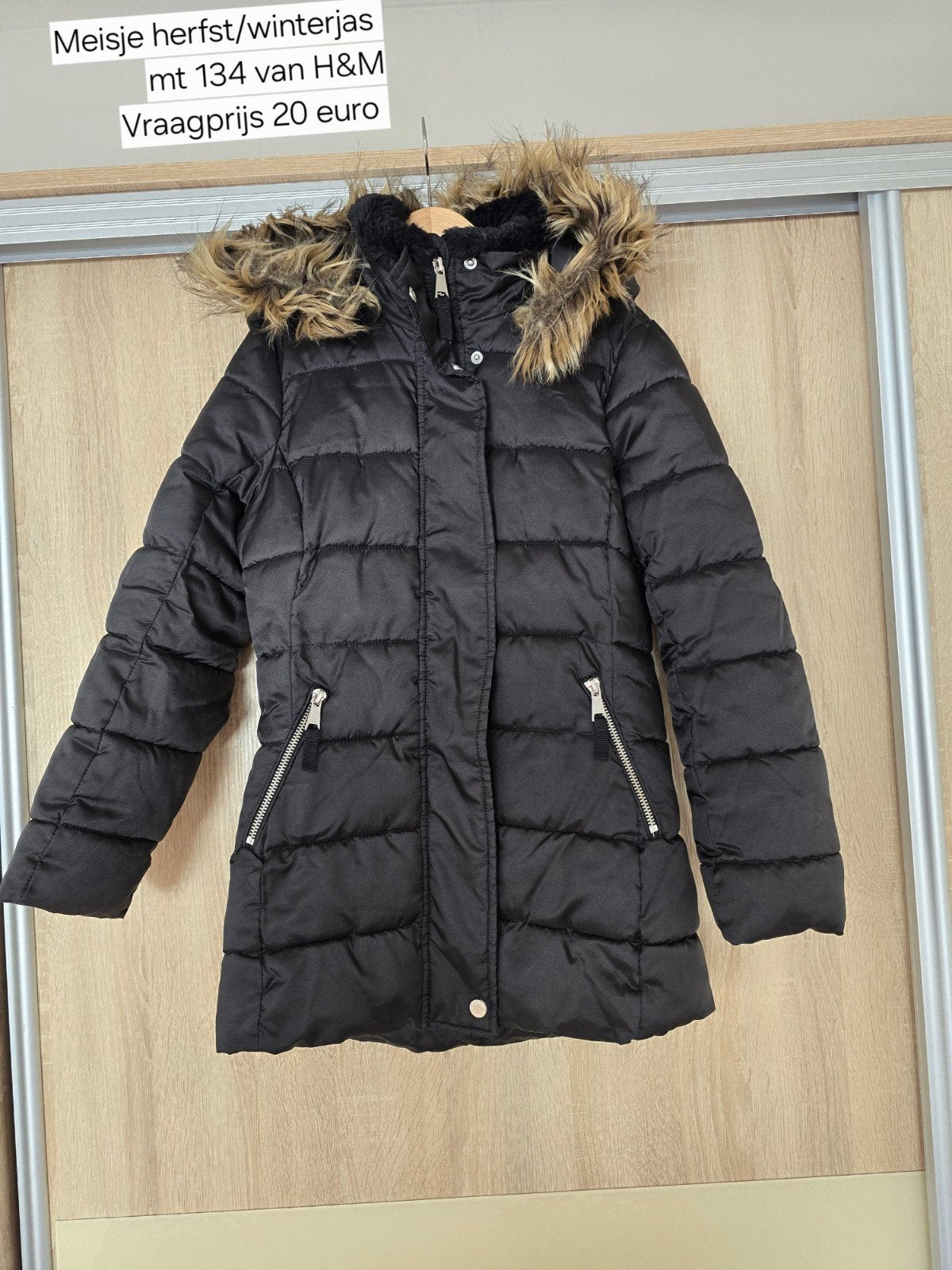 H&M Meisjes Winterjas Maat 134 - Zo goed als nieuw, Kinderen en Baby's, Kinderkleding | Maat 134, Meisje, H&M, Ophalen of Verzenden