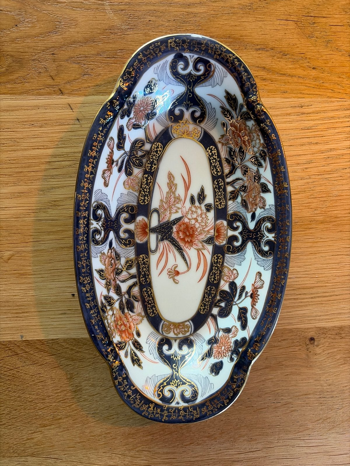 Vintage Saji Imari Japan schaal met bloemmotief, Ophalen