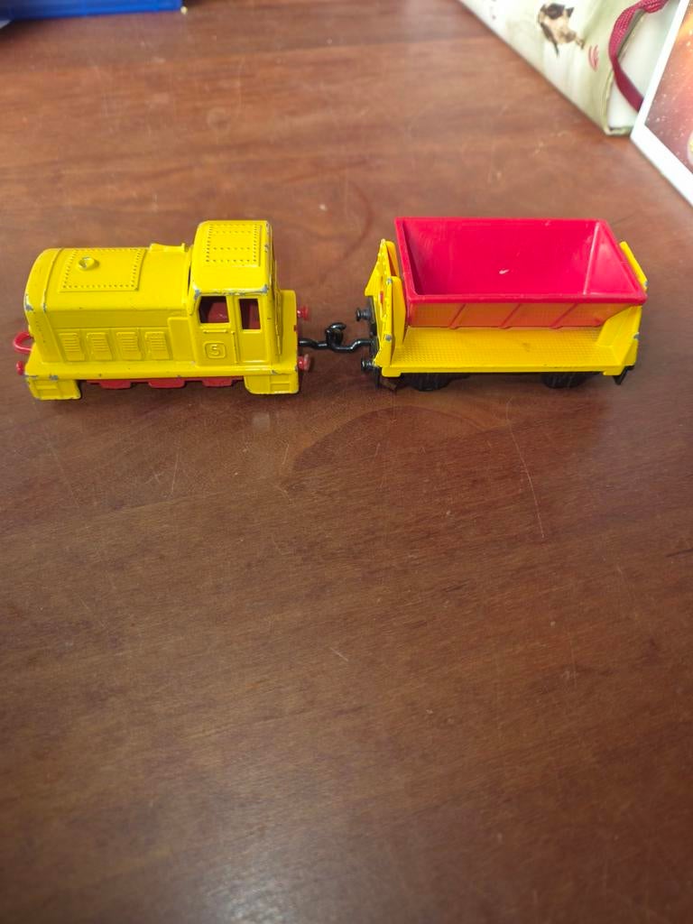 Matchbox Lesney Shunter (1978) & Flat Car (1977) - Trein, Ophalen of Verzenden, Gebruikt