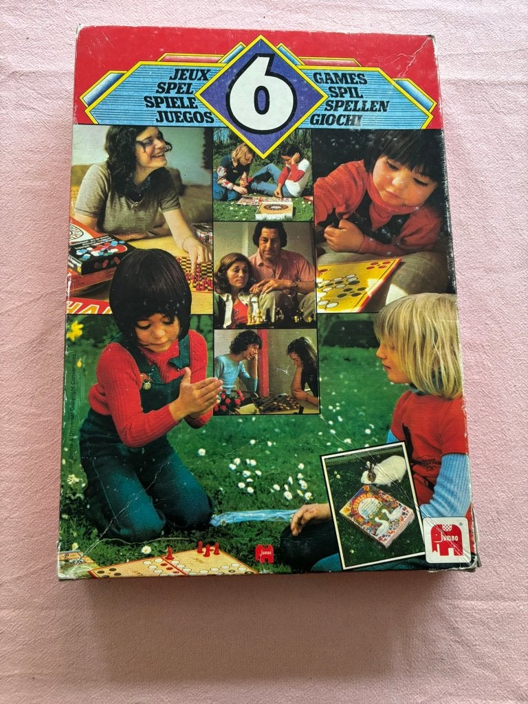 Jumbo bordspellen doos met diverse oud hollandse spellen set, Vijf spelers of meer, Ophalen of Verzenden, Gebruikt, Jumbo